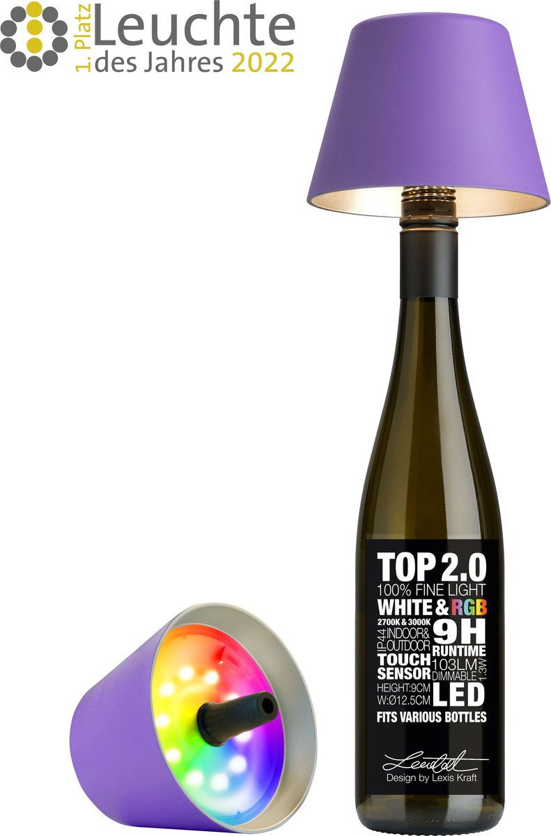 Top Fleslamp RGB paars