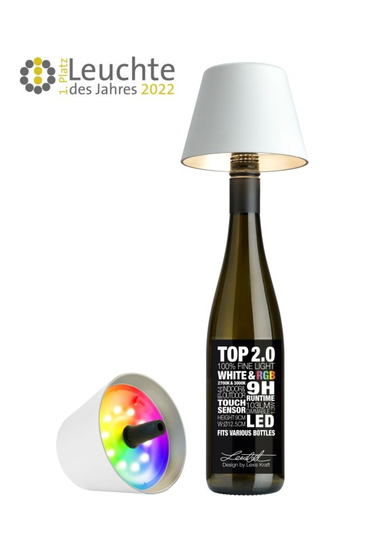 Top Fleslamp RGB wit