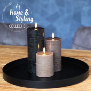 Chocolat set van 3 led kaarsen