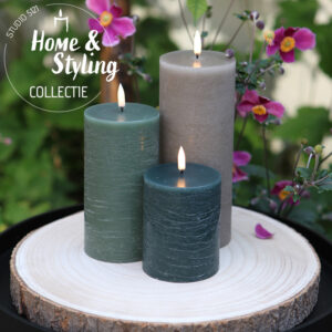 Botanic set van 3 led kaarsen