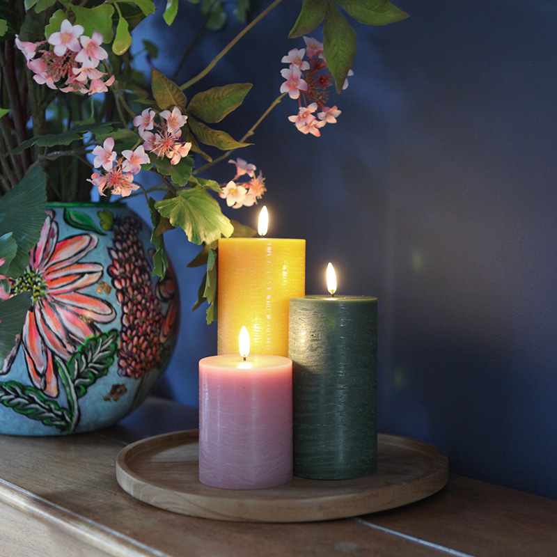 Boho Bloom set 3 led kaarsen 8 Boho Bloom set led kaarsen - Studio 5121