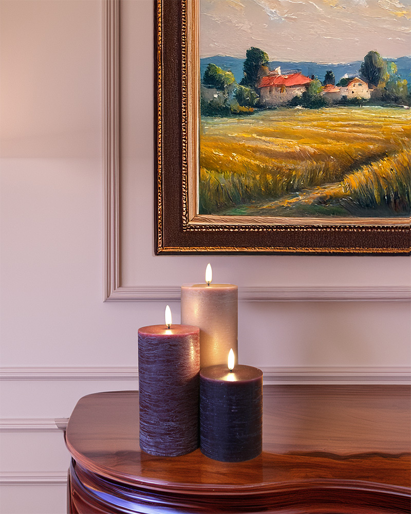 Heritage set 3 led kaarsen jachthuis Heritage set led kaarsen - Studio 5121